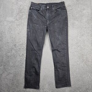 Levis 511 Slim Fit Mens Black Faded Stretch Denim Jeans 34x32